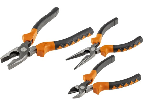 Zangen-Set "ProGrip", 3-teiligKombi/Spitzzange, Seitenschneider