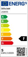 LED-Einbauleuchte "COB-5", 5W, 420lm ALU, 3000K, 95°, Ø85xT47mm, Rahmen weiß