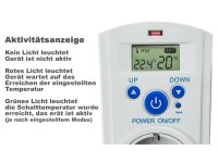 Steckdosen-Thermostat "ST-35 digi"max. 3500W, 5-30°C, EIN/AUS/AUTO, 230V