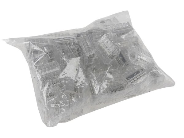 Steckbare Dosenklemmen, 50er Pack1-polig, 5 Klemmstellen, 1-2,5mm²