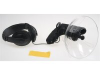 Parabol-Richtmikrofon "PRM-1"mit Kopfhörer und Aufnahmefunktion