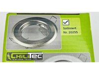 Decken-Einbaustrahler "SR80" chrom-mattstarr, Ø80mm, für 50mm Lampen