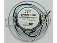 Decken-Einbaulautsprecher mini Halogen-Look, 8cm Ø, 6cm Einbau, weiß