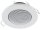 Decken-Einbaulautsprecher mini Halogen-Look, 8cm Ø, 6cm Einbau, weiß