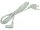 Netzkabel Winkel-Euro > Winkel-Doppelnut H03VVH2-F 2x0.75mm², 2,5A/250V, 2m, weiß