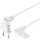 Netzkabel Winkel-Euro > Winkel-Doppelnut H03VVH2-F 2x0.75mm², 2,5A/250V, 2m, weiß