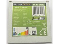 LED Leuchtmittel GX53 "XH 60" warmweiß8W, 580lm, Ø75x25mm, 120°, 3000k