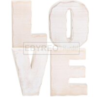 Holz Schriftzug "Love" Buchstaben weiß...