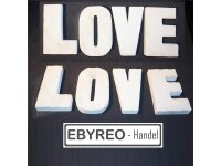 Holz Schriftzug "Love" Buchstaben weiß...