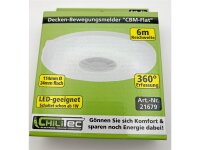 Decken-Bewegungsmelder "CBM-Flat" 360°LED geeignet, 6m Detektion, 2000W, weiß