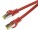 CAT 7 Netzwerk-Rohkabel, 1m, rotPIMF Patchkabel, 2x RJ45 Stecker