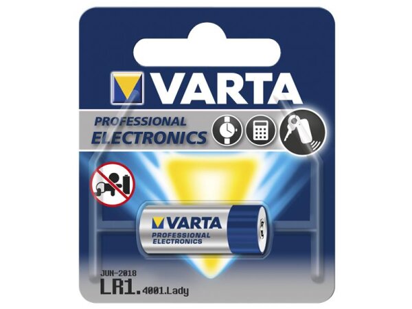Lady-Batterie VARTA HIGH ENERGY 1,5 V, Typ LR1, 1er-Blister