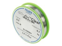 Lötzinn auf Rolle FELDER ISO-Core Clear, 0,5mm, 100g, bleifrei (Sn100%Ni+)