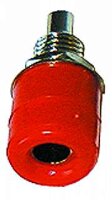 Bananen-Buchse McPower, 4mm, mit Gewinde, rot