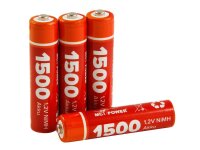 Micro-Akku McPower 1,2V, 1500, NiMH, Typ AAA, 4er-Pack