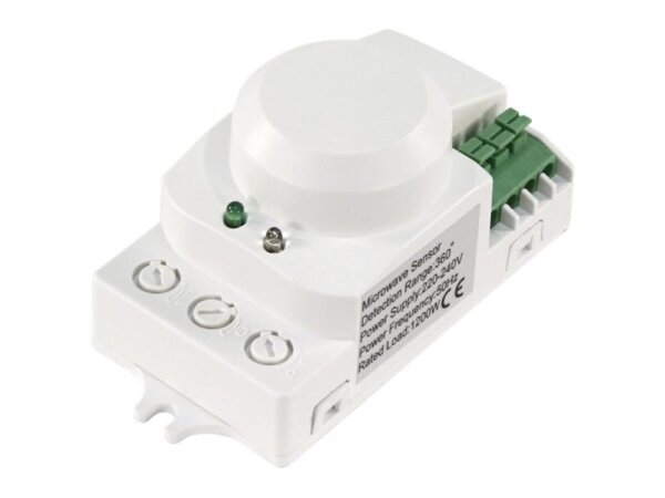 HF / Mikrowellen-Bewegungsmelder McShine LX-701C, 360°, 230V / 1.200W, weiß, LED geeignet