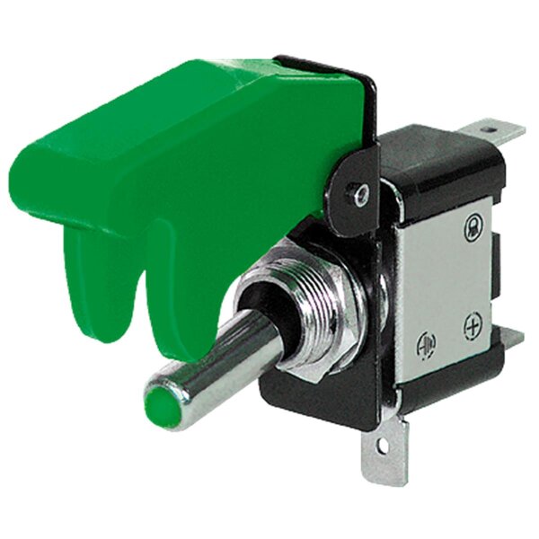 Kill-Switch McPower mit Schutzkappe und LED, 12V / 20A, grün