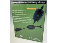 Zwischenstecker mit Dämmerungsschalterund Zeitvorwahl (1- 9 Std.) über Display