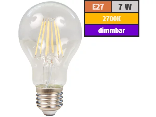 LED Filament Glühlampe McShine Filed, E27, 7W, 820...