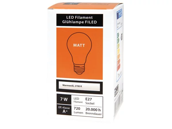 LED Filament Glühlampe McShine Filed, E27, 7W, 820...