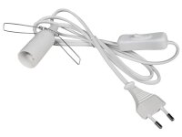 Lampenfassung McShine E14 mit 1,5m Kabel, Schalter und Eurostecker