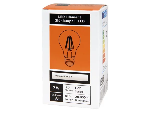 LED Filament Glühlampe McShine Filed, E27, 6W, 670...
