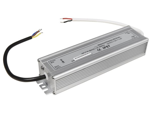 LED-Trafo McShine, elektronisch, IP67, 1-50W, Ein 85~264V, Aus 12V, wasserfest