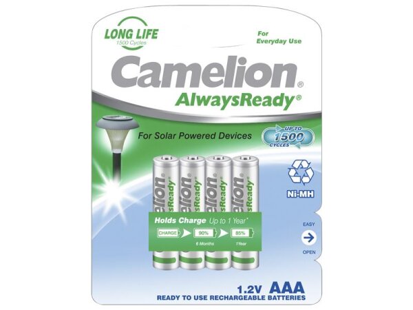 Micro-Akku CAMELION 1,2V, 600mAh, Typ AAA, NiMH, 4er-Blister