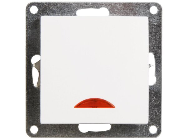 Schalter McPower Flair, 250V~/10A, UP, weiß mit Orientierungsleuchte