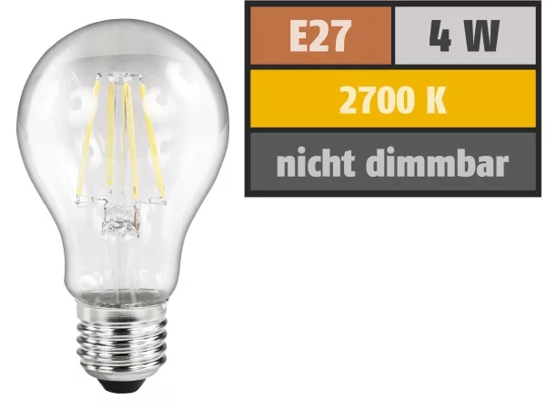 LED Filament Glühlampe McShine Filed, E27, 4W,...