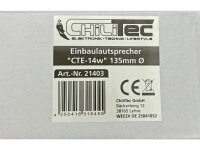 Einbaulautsprecher "CTE-14w", weißØ 135mm, 60 Watt, 8 Ohm