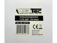 Einbaulautsprecher "CTE-26R", rund, weiß2-Wege, Ø 25,5cm, 120 Watt