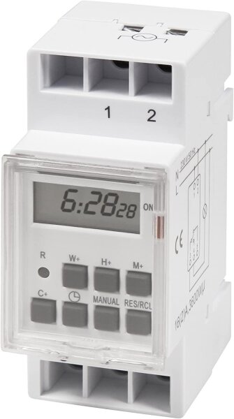 Digitale Zeitschaltuhr McPower STE-3 7 Tage, 230V für Schalttafel-Einbau,3600W