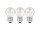 LED Filament Set McShine, 3x Tropfenlampe, E27, 2W, 200lm, warmweiß, klar