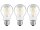 LED Filament Set McShine, 3x Glühlampe, E27, 6W, 810lm, warmweiß, klar