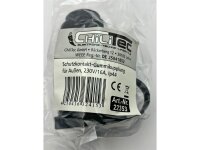 Schutzkontakt-Gummikupplung für AußenSchutzkappe, 250V/16A, IP44