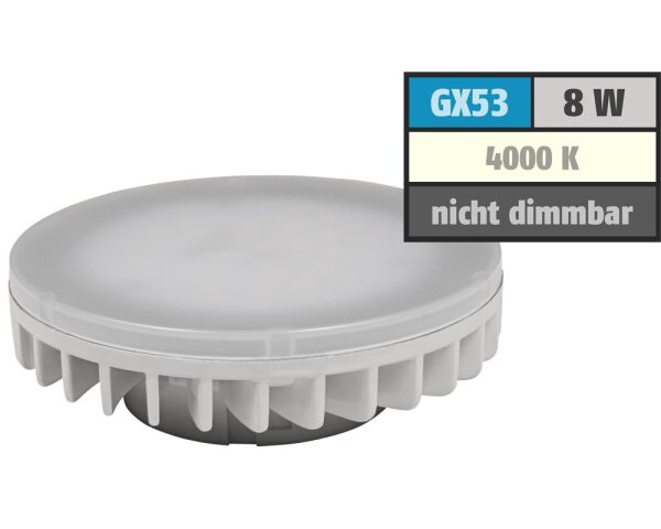 LED-Strahler McShine LS-853, GX53, 8W, 800lm, Ø75x25mm, 120°, neutralweiß