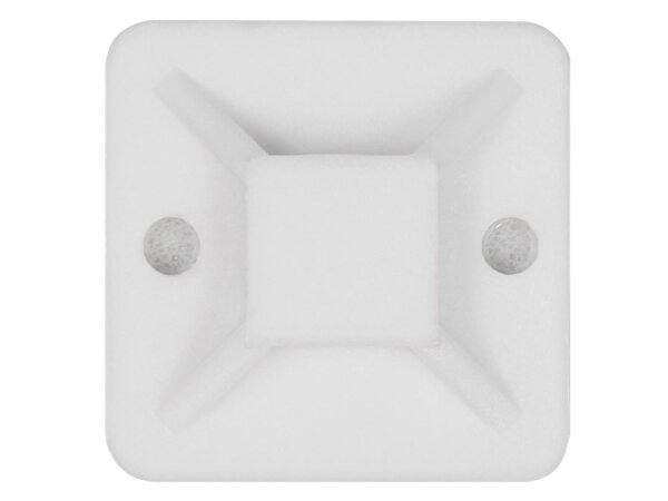 Kabelsockel McPower für Kabelbinder 20x20mm, selbstklebend, 10er-Pack