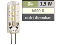 LED-Stiftsockellampe McShine Silicia, G4, 1,5W, 120 lm, neutralweiß