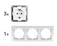 Steckdosen Set McPower Flair Beginner 3S 4-teilig, weiß