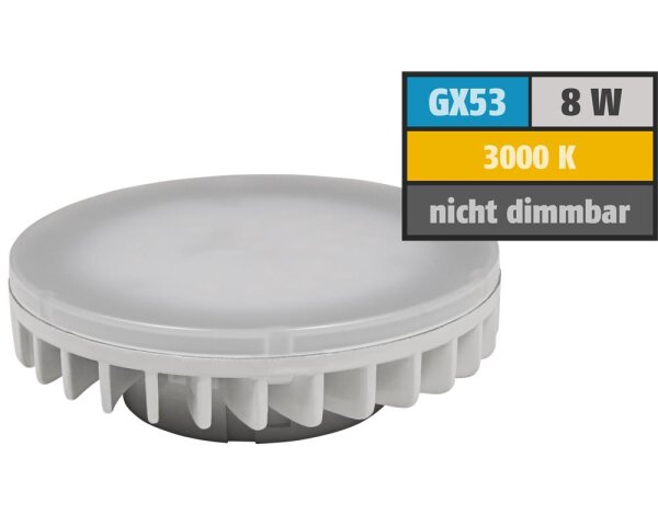 LED-Strahler McShine LS-853, GX53, 8W, 800lm, Ø75x25mm, 120°, warmweiß