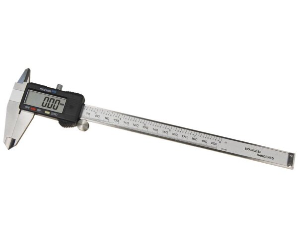 digitale Schieblehre McPower MS-200 200mm, LC-Display, mm und inch