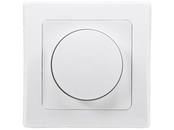 DELPHI Dimmer für LED Lampen 250V 3-60W, inkl. Rahmen, UP, weiß