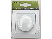 DELPHI Dimmer für LED Lampen 250V 3-60W, inkl. Rahmen, UP, weiß