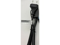 Netzkabel mit Schnurschalterblanke Enden, 2m lang, schwarz