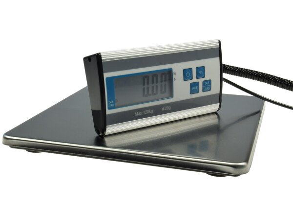 Paketwaage / Versandwaage "CT PW-120"0,2-120kg, 27x27cm Edelstahl-Platte