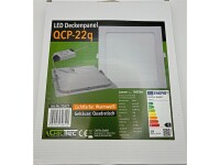 LED Licht-Panel "QCP-22Q", 22,5x22,5cm230V, 18W, 1600 Lumen, 2900K / warmweiß