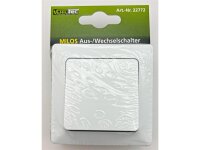 MILOS Wechsel-Schalter, UP, weiß matt 250V~/ 10A, inkl. Rahmen, Steckanschluss