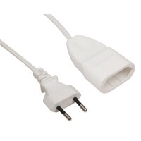Netzkabel-Verlängerung McPower, 2m, Euro-Stecker -...