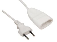 Netzkabel-Verlängerung McPower, 2m, Euro-Stecker -...